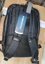 Kingsons-Mochila negra ultraligera para ordenador portátil Unisex, morral delgado de 15,6 pulgadas para oficina y trabajo