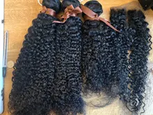 Mechones rizados malayos con cierre extensiones de cabello humano mechones con cierre Styleicon 3 mechones rizados con cierre