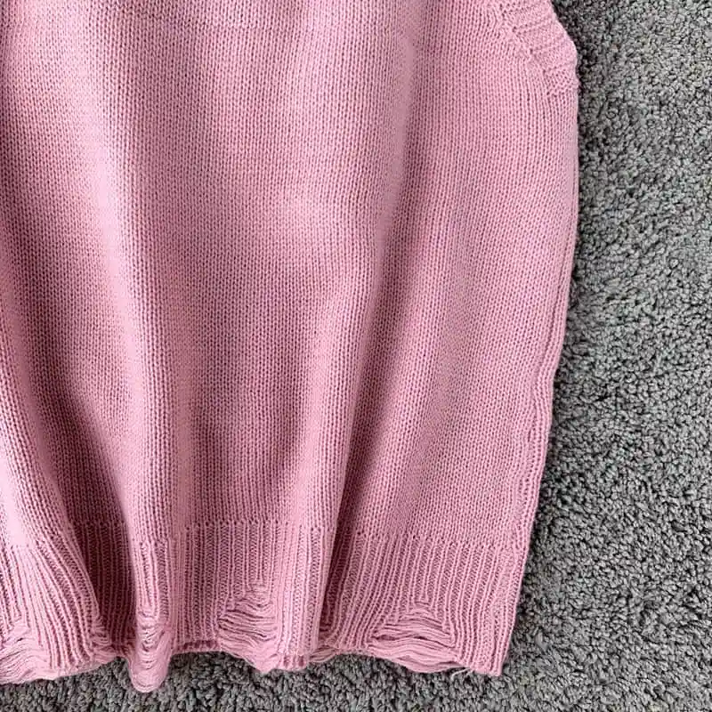 Autumn Female Student Casual Temperament Knitted Pullover Vest letter emboridery Sleeveless V-neck Sweater Vest autumn