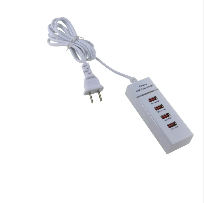 USB адаптер Fast Charger 4 порта(Белый
