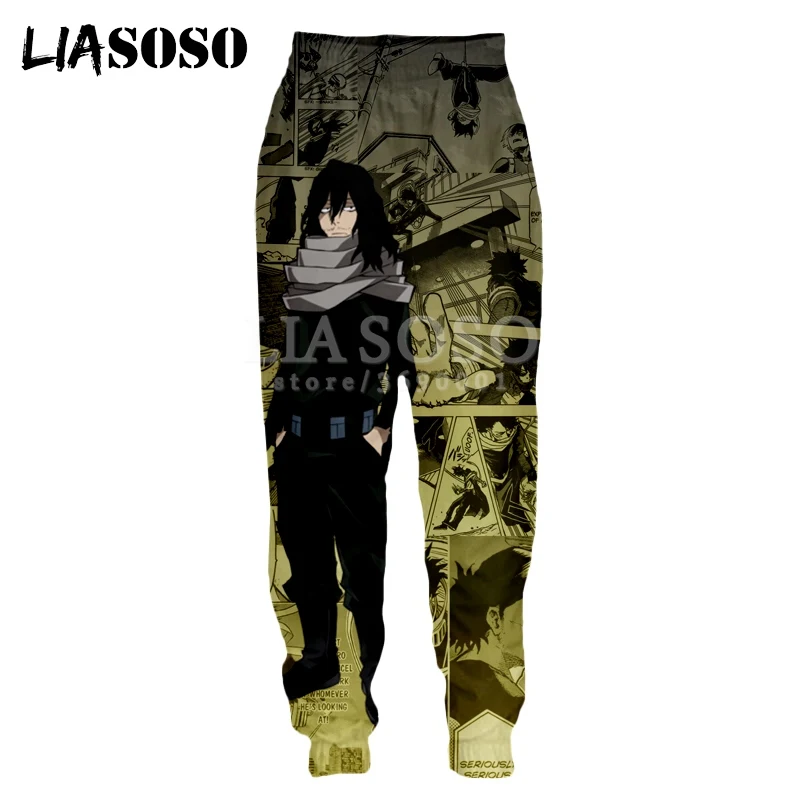 LIASOSO, хит, Harajuku, аниме, Boku, No Hero Academy, 3D принт, для мужчин и женщин, повседневные, хип-хоп, спортивные штаны, для бега, тренировочные штаны, G3133