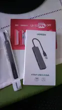 Ugreen-concentrador de red USB 3,0 multipuerto, 3 puertos USB 2,0 con microcarga Surface para MacBook Pro, Accesorios de ordenador