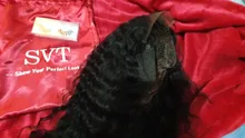 Peluca de pelo humano con corte Bob brasileño de ondas profundas cabello Natural SVT Remy, peluca con malla frontal con pelo de bebé
