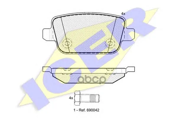 181801_колодки Дисковые Задние! Landrover Freelander 2 2.2td4/3.2 06 Icer 181801 Icer арт. 181801