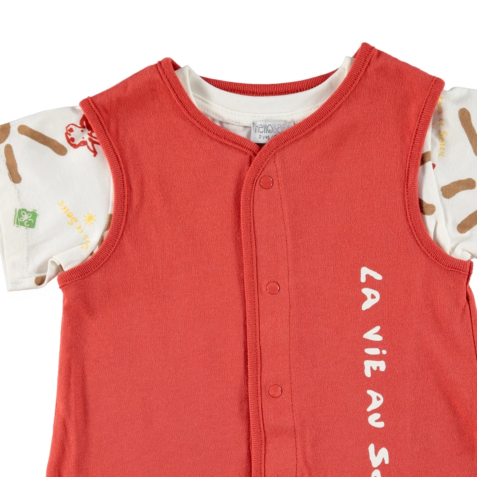 Ebebek HelloBaby/футболка с надписью Soleil для маленьких мальчиков Комплект комбинезонов|