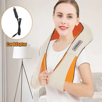 

Electrical Massage Shiatsu Back Shoulder Body Neck Multifunctional Massager Shawl Infrared Heated Kneading Car/Home Massage