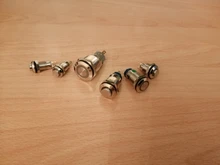 Interruptor de botón momentáneo de luz Led, pulsador eléctrico resistente al agua, 12v, 8/10/12/16/19/22mm, 220v, 24v, 3v