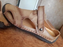 Sandalias clásicas de verano para hombre, zapatos de piel auténtica suaves transpirables, sandalias romanas para playa, zapatillas bohemias