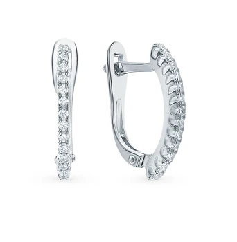 

Silver earrings with cubic zirconia sunlight sample 925