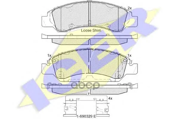 182137_колодки Дисковые Передние! Chevrolet Tahoe, Cadillac Escalade, Ssung Yong Musso Icer 182137 Icer арт. 182137