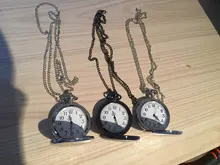 Reloj de bolsillo de cuarzo para hombre y mujer, nuevo diseño, collar Fob, reloj de bolsillo con cadena