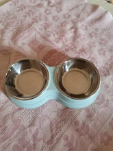 Alimentador de colores para mascotas, plato de acero inoxidable para alimento y agua de perros y gatos pequeños