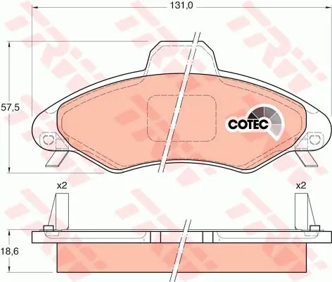 Колодки дисковые п.\ Ford Escort 1.3-1.8TD 95-98 TRW GDB1349 | Автомобили и мотоциклы