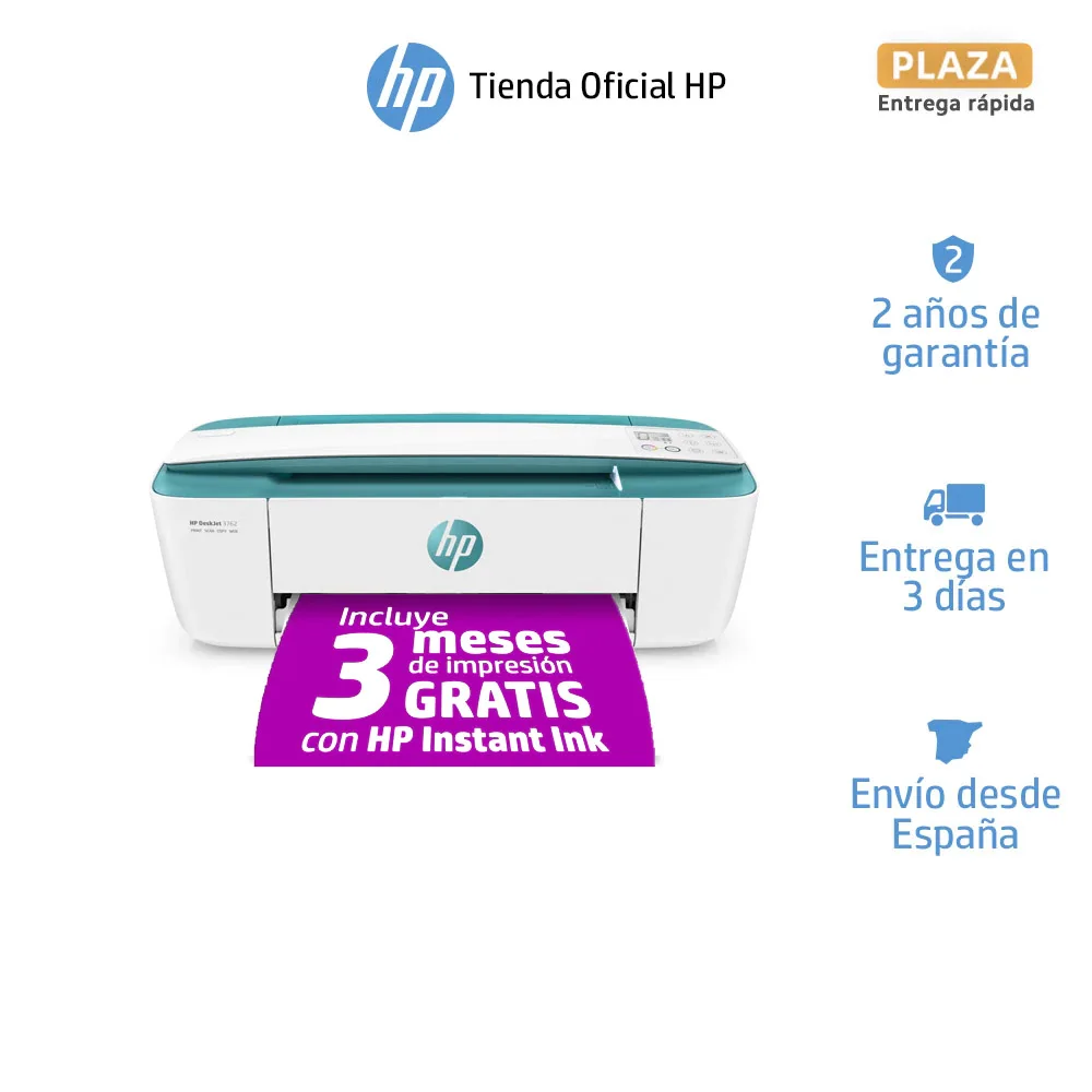 HP DeskJet 3762 multifunction printer, b/n and color printing, double  sided, copy, escanea, WiFi, Compatible with Instant Ink|Printers| -  AliExpress