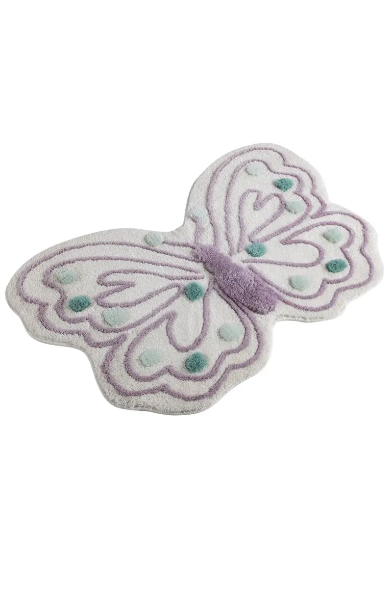 

Bath Mat-mats | Mat Bath Mats Non Slip Anti Mould Mats Purple Butterfly 70X120 Cm