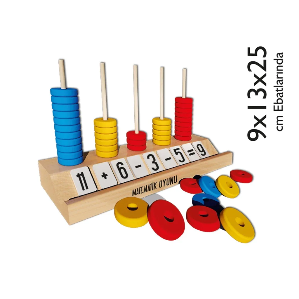

Wooden Abacus and Math Education Set 60 Pcs