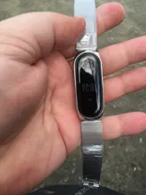 Correas de mi banda 5 adecuado para Xiaomi pulsera 3/4/5/6 Correa 04 línea 304 de metal de acero inoxidable pulsera