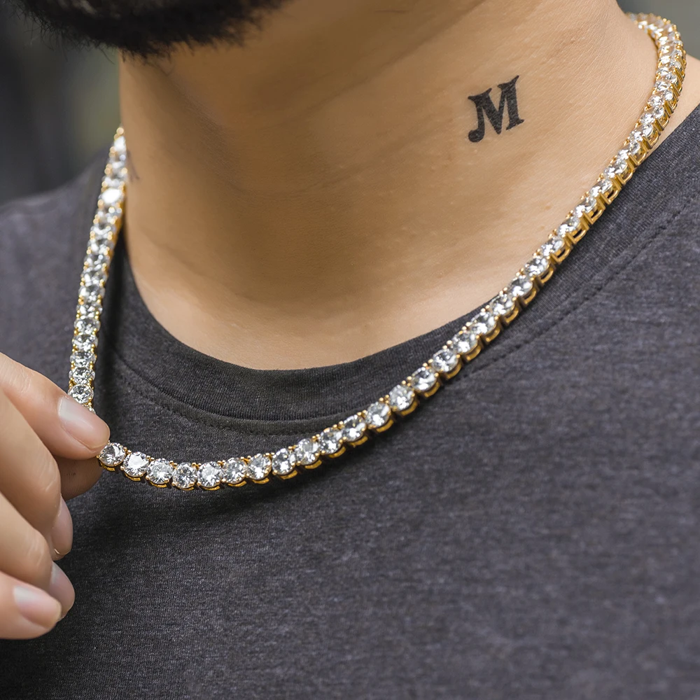 5mm Iced Out Aaa Zircon Tennis Chain 