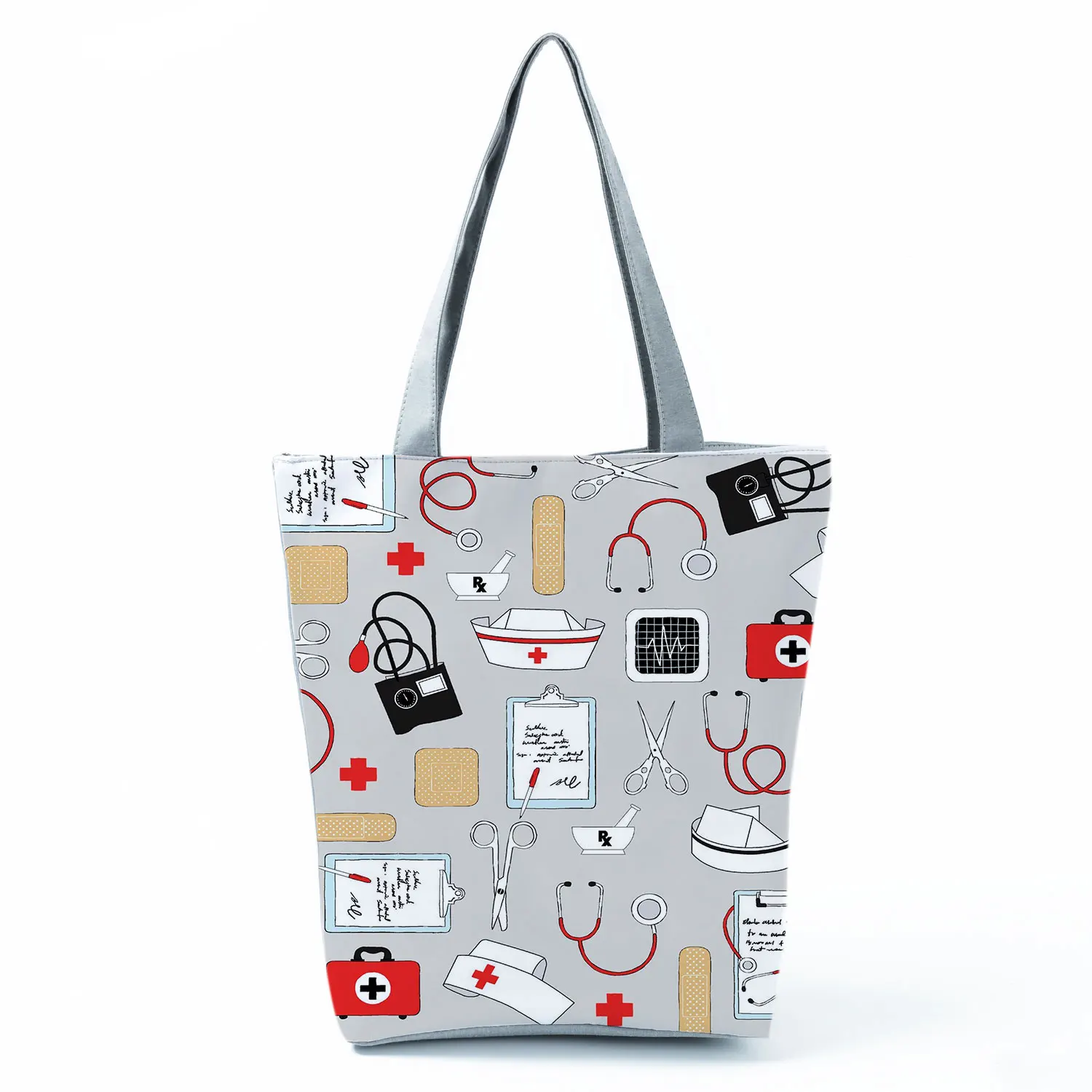

Fashion Nurse Pattern Shoulder Bags Medical Box Print Handbags for Women All-Match Portable Shopping Bag High Capacity Beach Bag