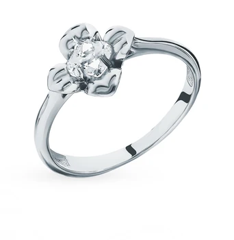 

Silver ring with cubic zirconia sunlight sample 925