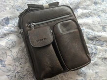 Bolso de mano vintage de cuero para hombre, bandolera cuadrada, informal, de color sólido, resistente al agua, 2021