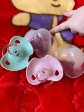 Chupete de silicona de alta calidad para bebé, recién nacido, niño y niña, pezones simulados, cabeza redonda y plana