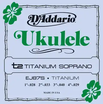 

Ej87s titanium string kit for ukulele soprano, D'Addario