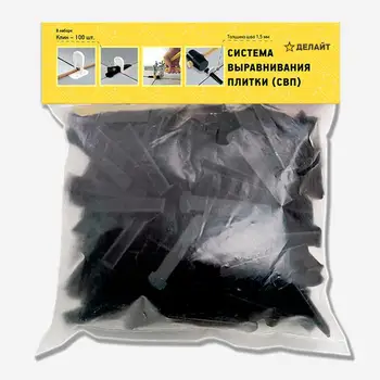 

Wedge system leveling tile СВП Delight 100 pcs 3D cross stitch.