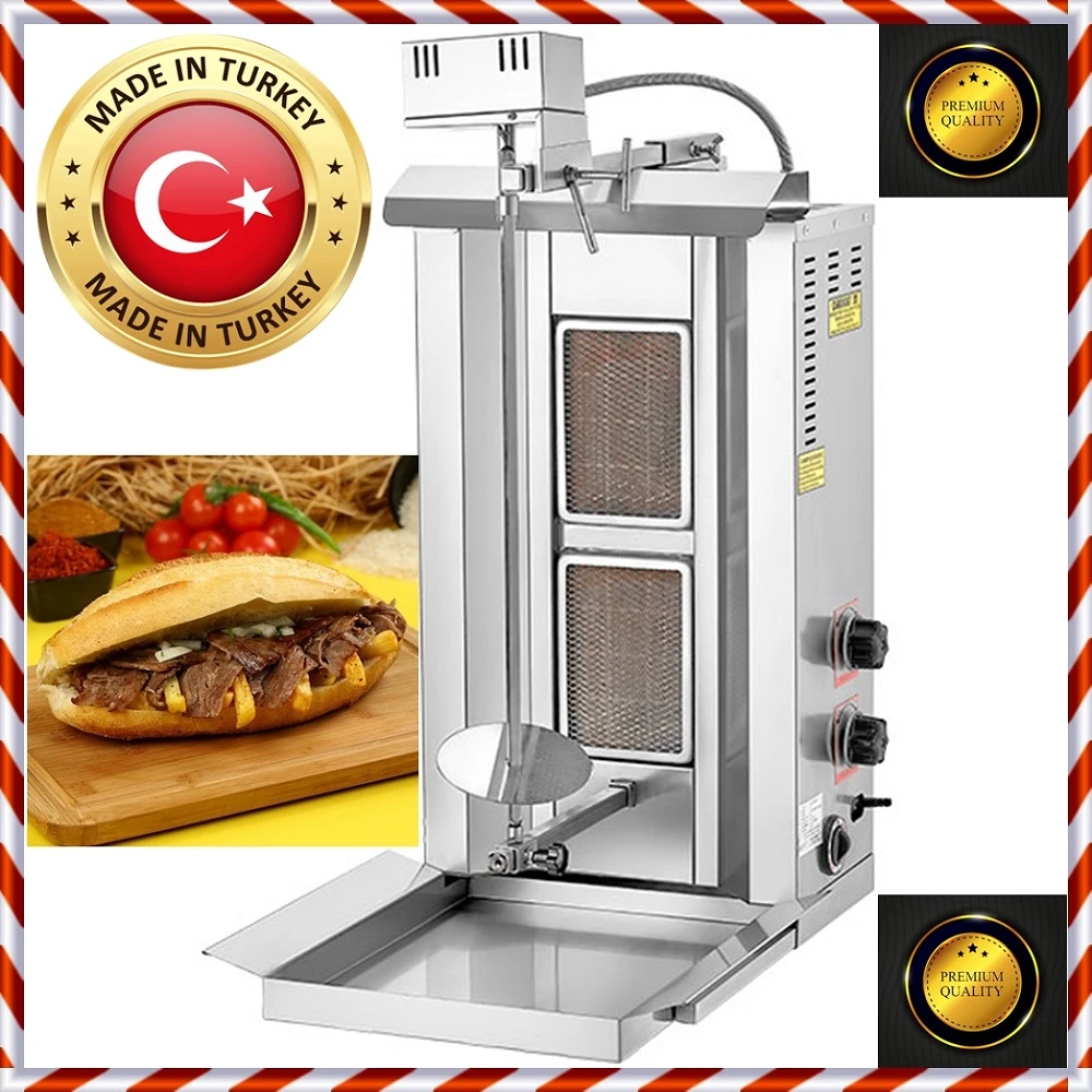 Burner GAS Shawarma Gyro Doner Kebab BBQ Rotisserie Tacos Al Pastor