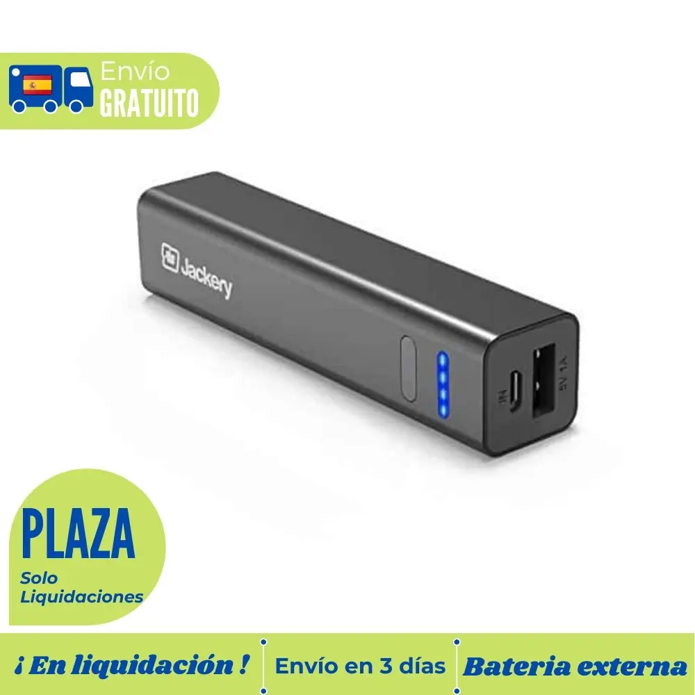 Cargador portátil de 3350 mAh Jackery / Banco de energía para móvil de carga rápida / Funciona con IOS, Gaming, Android, tablet