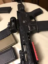 1x40 punto rojo alcance táctico Rifle verde rojo punto colimador punto con 11mm/20mm montaje carril Airsoft aire de caza