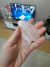 Gua sha-Tabla de piedra de Jade Natural, masajeador de cuarzo rosa, placa Guasha, rascador facial, herramientas para cara, cuello y espalda