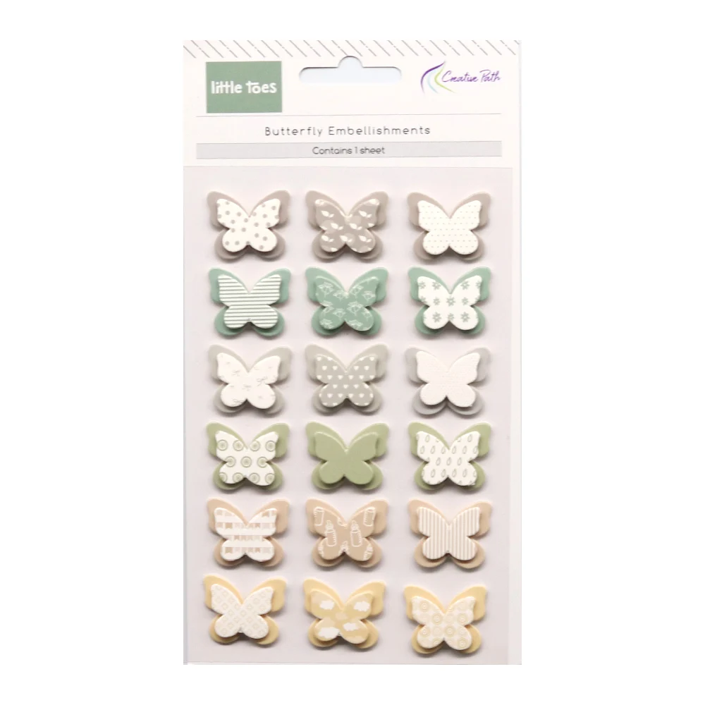 CreativePathButterflyChipboardStickersSelfAdhesiveEmbellishments