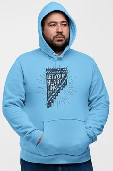 

Angemiel Wear Let Your Heart Song Blue Men 'S Hooded Sweatshirt