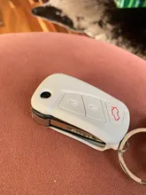 Funda de silicona para la llave del coche para Ford KA MK2 2008-2016 3 botones del mercado plegable titular de llavero funda de mando a distancia Protector de la cubierta