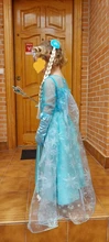 Vestido de princesa Elsa para niñas, vestidos de Cosplay, disfraces de nieve para niños, vestido de princesa, bata Infantil