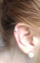 Pendientes de Clip para mujer, de Plata de Ley 925 europea y americana, aretes geométricos de Clip de plata de oro sin Piercing, 1 Uds.