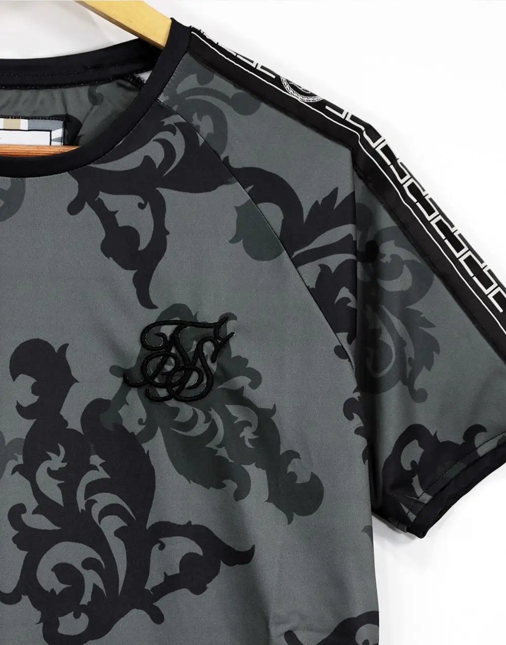 SikSilk обратная полоса Цифровая печатная Мужская футболка