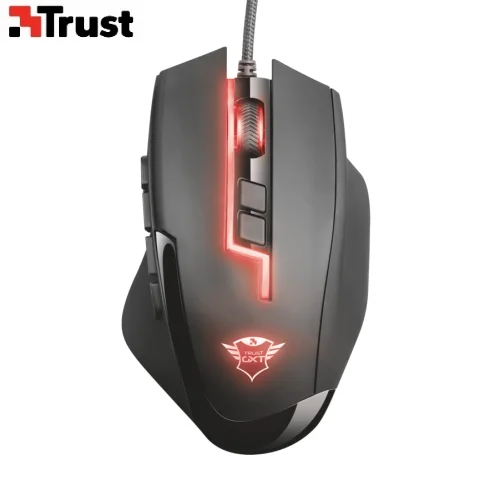 Игровая проводная мышь 21726 Trust GXT 164 SIKANDA MMO до 5000 dpi 12 клавиш 4 профиля