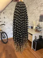 Sallyhair pasión Twist trenzas a Crochet Ombre trenzado sintético extensiones de cabello largo giros Rubio a granel Grey de la extensión del pelo