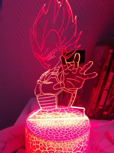 Luminária Led 3D, Gohan, Goku, 16 cores, Filho do Goku, Dragon Ball, Dragon  Ball Z, Abajur