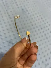 Pulsera ajustable con doble lazo de corazón para Mujer, brazalete con apertura de cristal, joyería, 7g, 2020