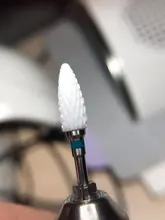 Broca de clavo de cerámica para zurdos, cortador de circonita blanca con forma de bala