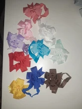 10 unids/lote nuevo diseño niños Arco de la cinta lazo diadema DIY tejer grogrén (ligamento tafetán cinta arco elástico bandas para el cabello accesorios para el cabello