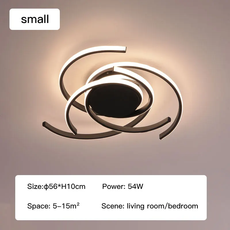 Modern LED Ceiling Light for Living Room Bedroom Kitchen Line Design Chandelier Smart Remote Control Indoor Decorate Lamp led cloud ceiling Downlights