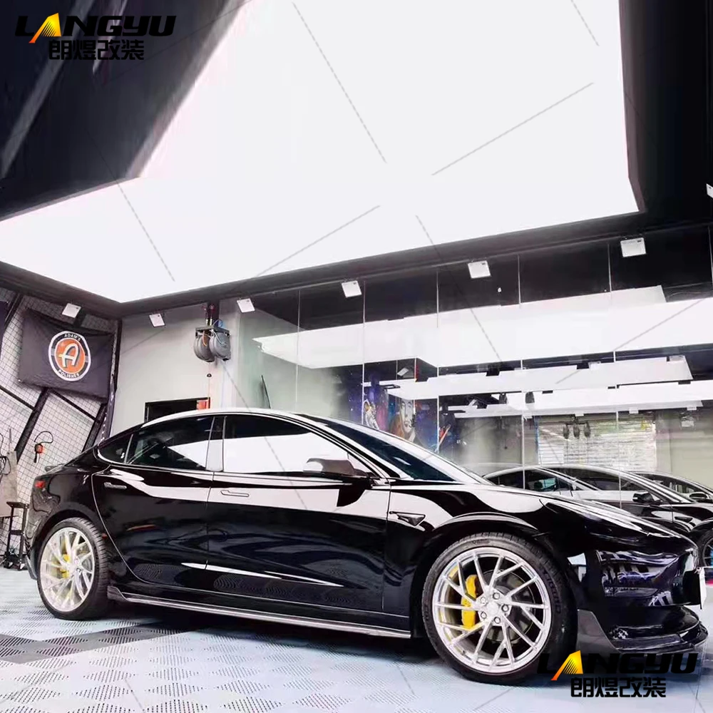 Для Tesla Model 3 углеродное волокно Vorsteiner Volta style Body Kit фартук для губ Sideskirts спойлер крыло диффузор