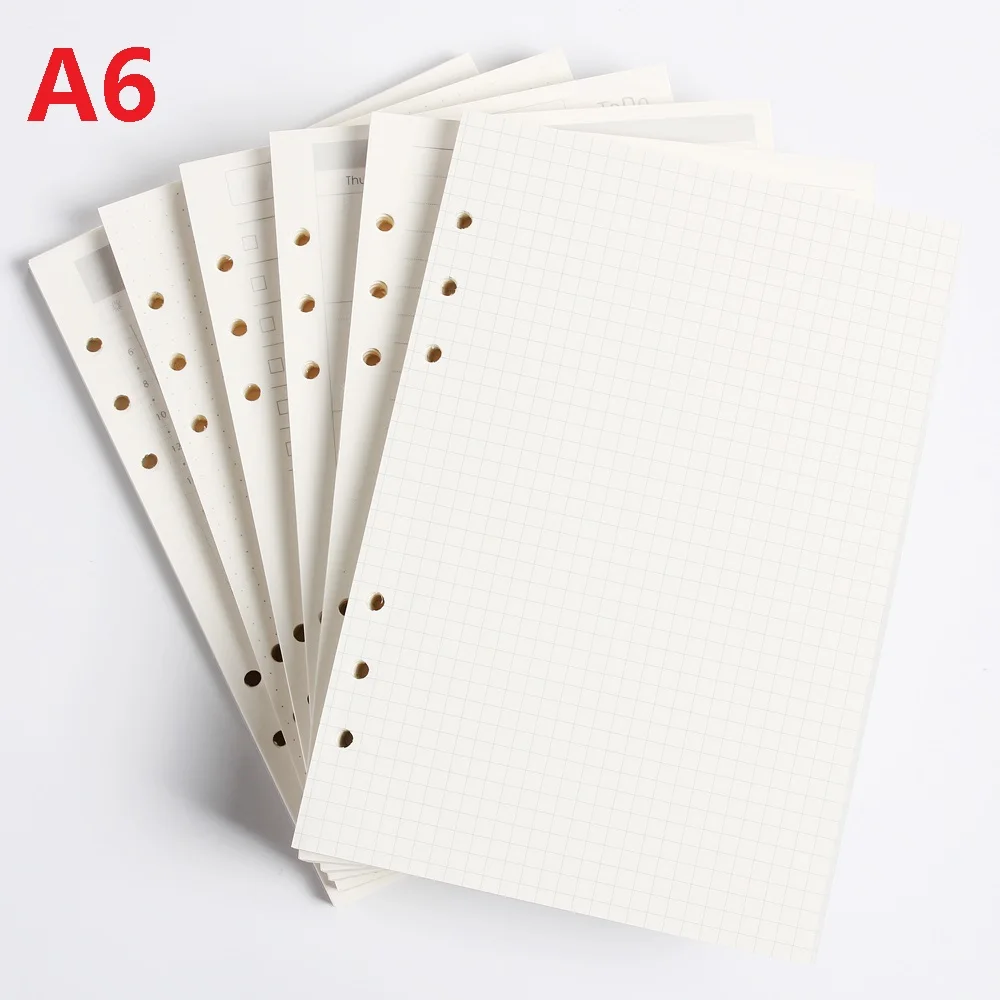 A6 Binder записная книжка с 6 отверстиями спиральный блокнот листьями s бумажный