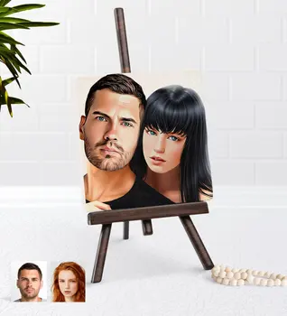 

Personalized Valentine Caricature Of Şovaleli Natural Taş-37