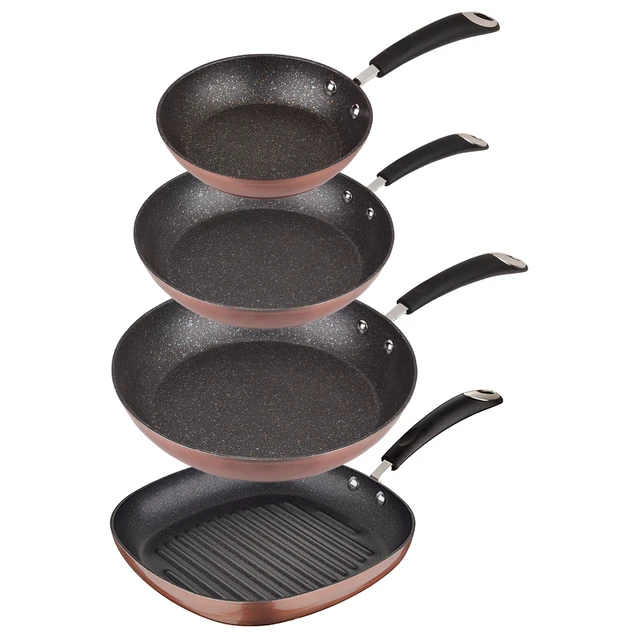 3 Pack Sartenes 24Cm, 28Cm Y Sartén Grill