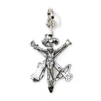 

Pendant 925 Sterling Silver m Christ Legion 44mm. Unisex wide 25mm. Solid